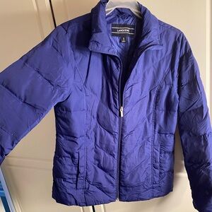 Lands' End Women's Royal Blue Puffer Jacket